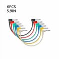 thumbnail image 1 of 6 Pieces Effect Pedal Cable Electric Bass Cords 6PCS Professional Repair Fixing Musical Stringed Audio Wire Line Replacement Repair Metal Connector Part 15cm, 1 of 1