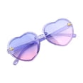 thumbnail image 2 of HILABEE Lunettes de Soleil pour Enfants en Forme de Cœur, Petite Monture, Mode, pour Plage et Extérieur, Protection UV400, Rondes, Style de Rue, Bleu Rose, 2 of 9