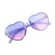thumbnail image 2 of 2 gafas de sol para niños con forma de corazón, montura pequeña, protección transparente azul rosado, 2 of 9