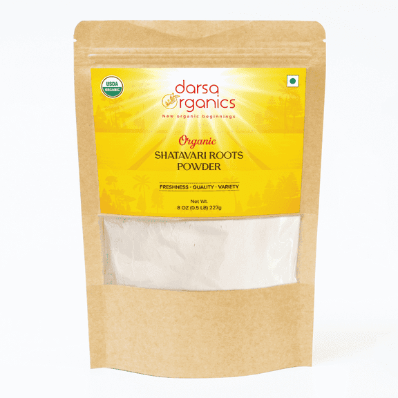 Darsa Organics Shatavari Roots Powder, 8 oz, Organic Herbal Supplement
