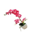 thumbnail image 2 of Yuarrent Orquídeas artificiales Flor Decoración para el hogar Ligero Decoración falsa Plantas Cuenco blanco Olla Cocina Oficina Balcón Decoración Rojo Yuarrent  HA084089-03, 2 of 6