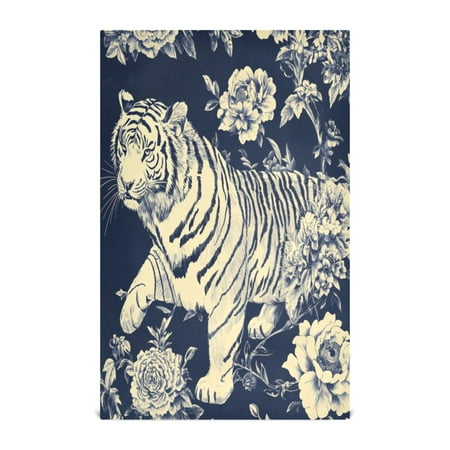 

Kitchen Towel 28x18 Inches x6，Plate Towel Decorative Towel Napkin Tea Towel Tea Towels For Kitchen Dish Cloths & Dish Towels Blue Flowers and Tigers