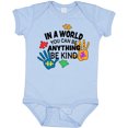 thumbnail image 3 of Inktastic In a World You Can Be Anything Be Kind Autism Awareness Boys or Girls Baby Bodysuit, 3 of 5