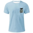 thumbnail image 5 of Yaoyar Men Tshirts Hawaiian Print Graphic Tees Crewneck Solid Color Basic Vacation Casual Beach Holiday T-Shirts, 5 of 5