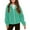 Mint Green, variant on YunPes Teen Polar Fleece Zip Jacket with Hooded Warm Sherpa Lined Coats Kids Shaggy Thicked Fall Winter Outwears