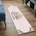 thumbnail image 4 of Easter Gnomes Kitchen Runner Rug 2x6 Washable Runners for Hallway Non Slip Watercolor Floral Daisy Eggs Spring Pink Plaid Large Area Rug Indoor Floor Carpet for Bathroom Laundry Entryway Bedroom, 4 of 8
