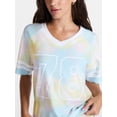 thumbnail image 4 of No Boundaries Printed Oversized Graphic Jersey, Women's XXS-XXL, 4 of 5
