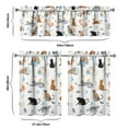 thumbnail image 6 of Kitchen Curtains 36 Inch Short - 3 Panel Set with Cute Cat Paw Pattern, Rod Pocket Window Curtain, 100% Polyester for Pet Lovers Farmhouse, Cafe, Kitchen, Bedroom, Easy Wash, 6 of 6