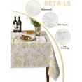 thumbnail image 3 of Farmhouse Yellow Tablecloth Rectangle Table Cloth 52x70, Waterproof Tablecloth Outdoor Table Cloth, Vintage Flower Leaf Botanical Plant Washable Table Cover for Kitchen Dinning Party, 3 of 8
