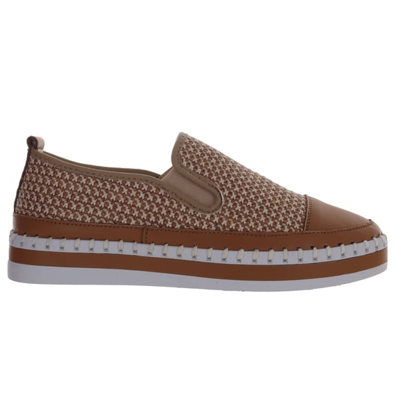 Bernie Mev Women’s Moira Weave Leather Slip-On Sneakers with Textured Finish