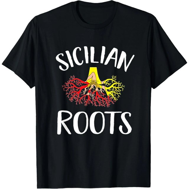 Camiseta de Mujer Sicilia - Bandera Siciliana Raíces Italianas Talla Extra Grande a 4XL
