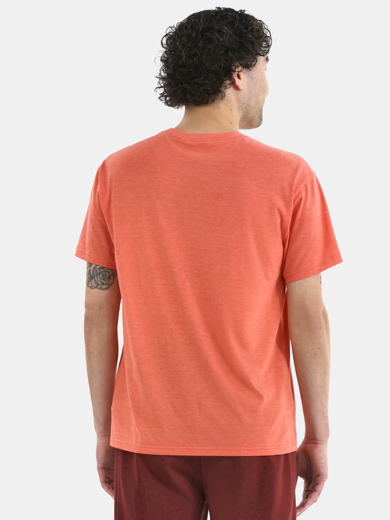 Athletic Works Men's Solid Tri Blend Tee with Short Sleeves, Sizes XS-4XLT