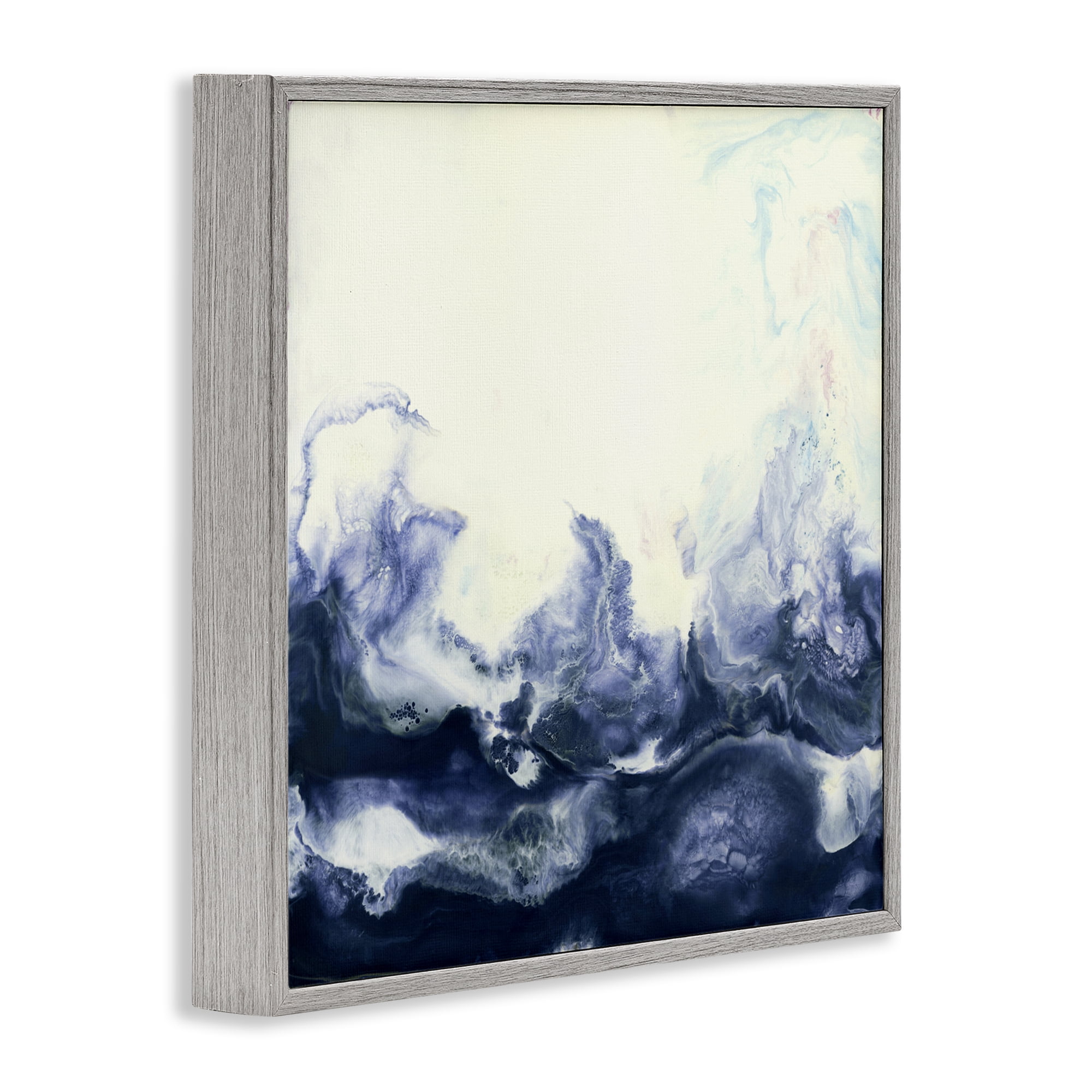 Stupell Industries Oceanic Fluid Swirl Gray Framed Giclee Art, design by Laura Van Horne
