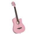 thumbnail image 3 of Tcbosik 38in Acoustic Guitar Starter Kit w/Gig Bag, Picks, Strings, Capo, Tuner and Strap for Beginners, Matte Pink, 3 of 10