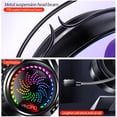 thumbnail image 1 of Wired Gaming Headphone Portable Rotatable Microphone 20-20KHz PC Notebook Computer Net Bar Music Listening Game Playing Headset with Sound Card Black, 1 of 9