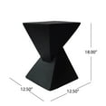 thumbnail image 6 of LUFTUT 18" Modern Hourglass Side Table, Geometric End Table for Living Room, Bedroom & Patio, Versatile Accent Table, Sleek Black Finish, 6 of 6