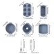 thumbnail image 2 of Juego de utensilios para hornear de silicona, moldes antiadherentes para hornear y pasteles, 2 of 7