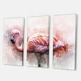 thumbnail image 3 of Designart ' Abstract Portrait of Pink Flamingo V ' Farmhouse Canvas Wall Art Print, 3 of 3