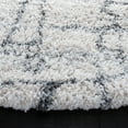 thumbnail image 4 of SAFAVIEH Fontana Daphne Block Shag Area Rug, Ivory/Grey, 5'3" x 5'3" Round, 4 of 9