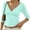 23#Fluorescent Green, variant on Women Vintage 3/4 Long Sleeve Wrap V Neck Tshirt Tops Slim Fit Open Back Y2k Girls Summer Going Out Tee Black M