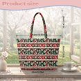 thumbnail image 7 of Jeiento Christmas Plaid Reindeer Padded Tote Bag for Women Large Capacity Handle Purse Lightweight Carryall for Holiday Shopping, Work Commute, Weekend Getaway & Festive Gift, 7 of 7