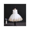 thumbnail image 1 of Vestido de bautizo para niñas blanco y dorado de 6 a 9 m a 6 años, 1 of 4
