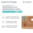 thumbnail image 6 of Rivage 36 x 21 Stainless Steel, Single Basin, Farmhouse Kitchen Sink with Apron in Rose Gold, 6 of 9
