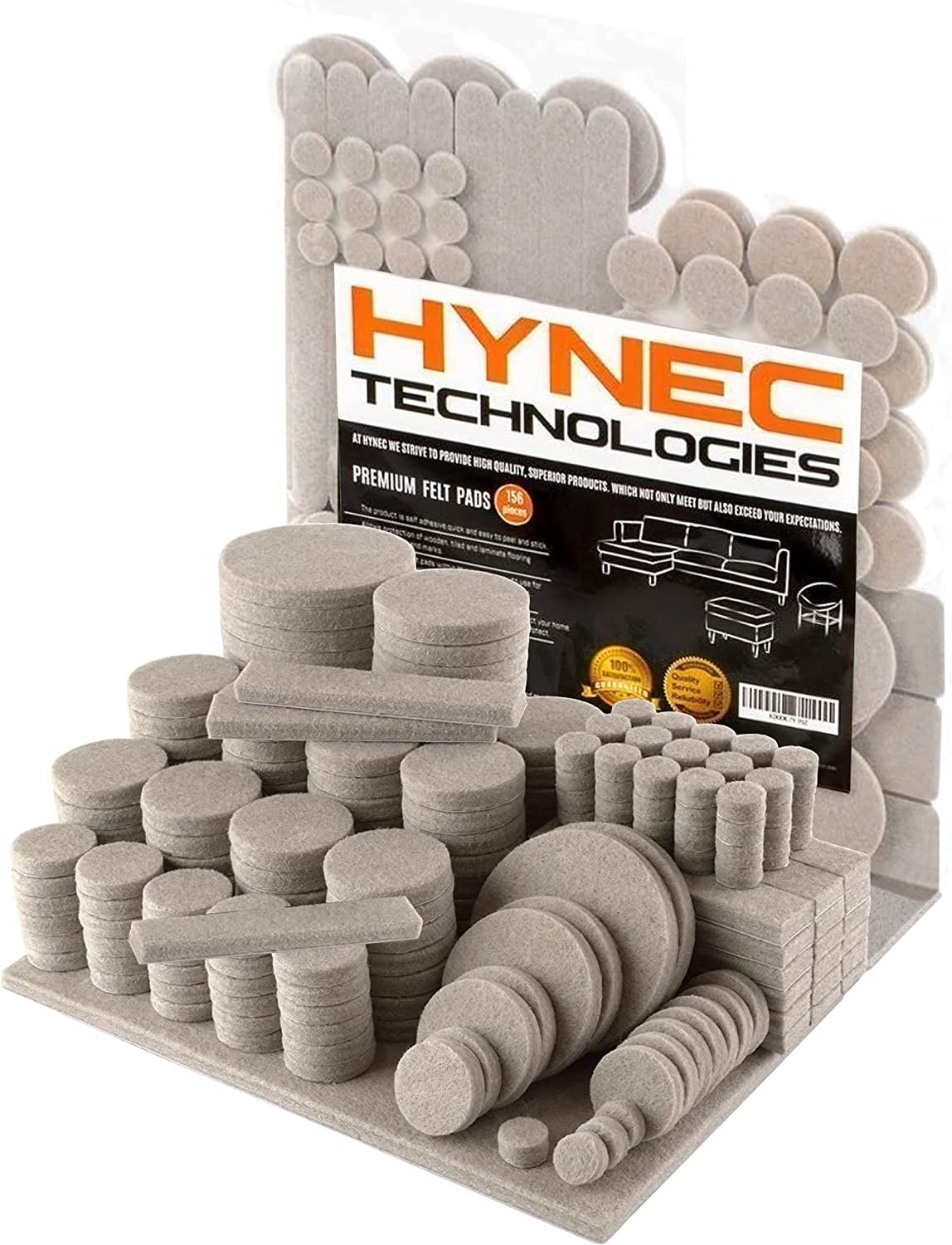 Hynec Furniture Felt Pads For Furniture Feet Medium Set 7 Different