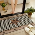 thumbnail image 2 of JML Doormat, Quick-Dry Microfiber & Non-Slip Rubber Backing Door Mat - Super Absorbent, Floor Mat for Bathroom/Kitchen, (16"x24") - Rustic Star and Checkerboard Pattern, 2 of 6