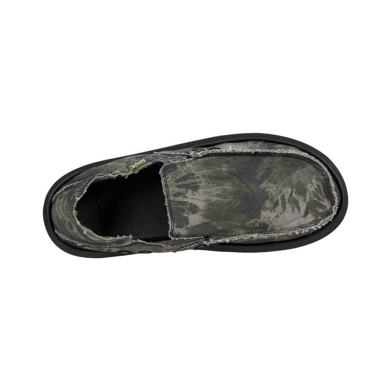 Sanuk Men\'s Size‎ 8 Vagabond Soft Top Tie Dye Slip On Loafers Sanuk Vagabond Soft Top Tie-Dye Green/Navy Tie-Dye 8 D (M  main image 4