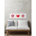 thumbnail image 3 of Contemporary Framed Wall Art Print - Abstract Lipstick Heart Decor - 45" x 15" Home Decor, 3 of 6