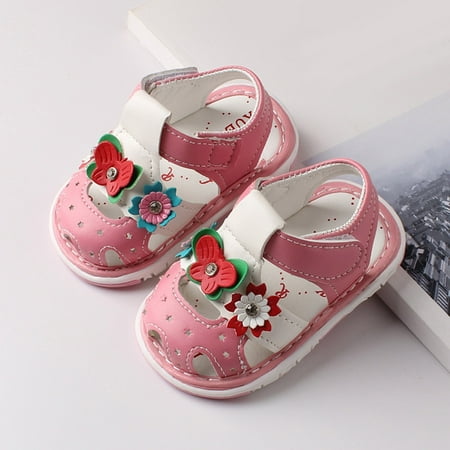 

〖Yilirongyumm〗 Baby Shoes Soft Baby Summer Toddler Fashion Hollow Baotou Shoes Sole Sandals Hollow Baby Shoes