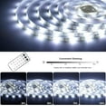 Battery Led Strip Lights,9.9Ft 90LED 3000K6000K Tunable White Under
