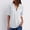 White, variant on Ichuanyi Fall Tops for Women 2022 Women's Summer Long Sleeve Shirts Zip Casual Tunic V-Neck Rollable Blouse Tops