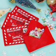 thumbnail image 5 of 1/20 piezas de sobres para árbol de Navidad, letras de Papá Noel de fieltro rojo, colgantes para árbol de Navidad, decoración para fiesta en casa, Año Nuevo, bolsas de regalo de dulces, 5 of 5