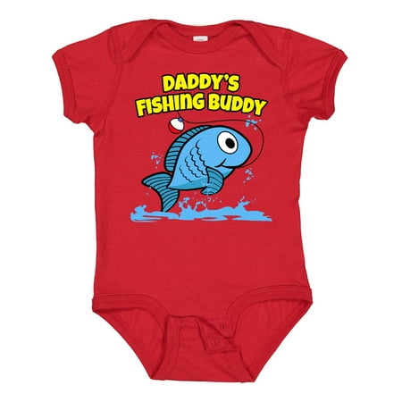 

Inktastic Daddy s Fishing Buddy (blue) Gift Baby Boy or Baby Girl Bodysuit