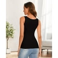 thumbnail image 3 of Thermal Tank Top for Women Fleece Lined Square Neck Camisole Warm Underwear Sleeveless Baselayer Undershirt, 3 of 7