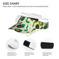 thumbnail image 3 of Honeii Green Avocado Print Adult Sunscreen Visor Cap, Adjustable Sun Protection Hat,Sun Visor Hats,UV Protection Outdoor Sports Golf Running Sun Caps, 3 of 7
