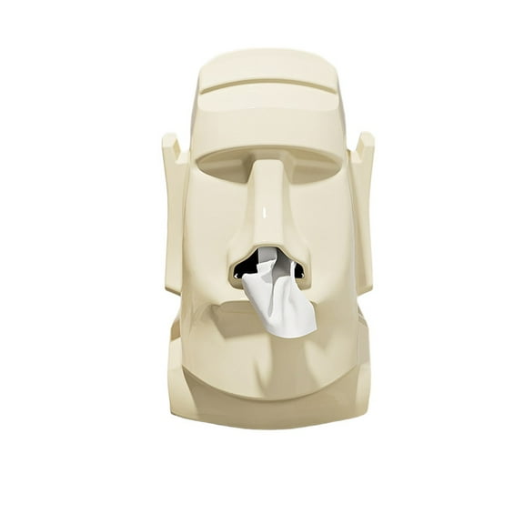 Artistic Stone Face Tissue Box Holder: Stylish Napkin Dispenser for Home Decor