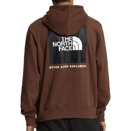 The North Face Mens Box NSE Pullover Hoodie Large Dark Oak/Tnf Black - NWT