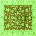 thumbnail image 1 of Ahgly Company Indoor Square Oriental Green Traditional Area Rugs, 4' Square, 1 of 4