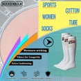thumbnail image 6 of SOCKS'NBULK 60 Pairs Wholesale Bulk Sport Cotton Crew, Ankle, Tube Socks for Women"Sock Size 9-11" (Womans Usa White Tube), 6 of 7