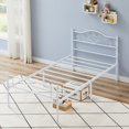 thumbnail image 3 of VECELO Base de Cama de Plataforma de Metal de 14 Pulgadas con cabecera y Estribo, Base de colchón Resistente con Soporte de láminas de, 3 of 6