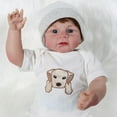 thumbnail image 4 of JRLCGYP 18 inch Realistic Reborn Baby Dolls Boy, Hand-Painted Open Eyes Soft Vinyl Newborn Girl Doll, Real Life Doll Toy Gift Set for Kids Age 3+, 4 of 7