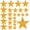 24pcs Glod Star, variant on J.CARP 24 Pieces Black Heart Iron on Patch, Embroidered Sew On/Iron on Patch Applique for Clothes, Dress, Hat, Jeans, DIY Accessories