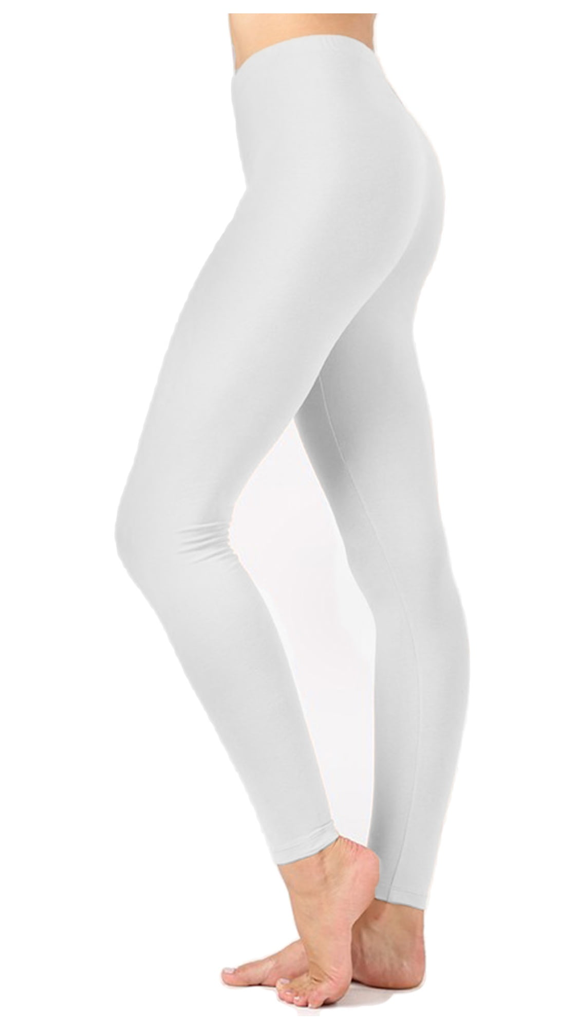 white cotton leggings