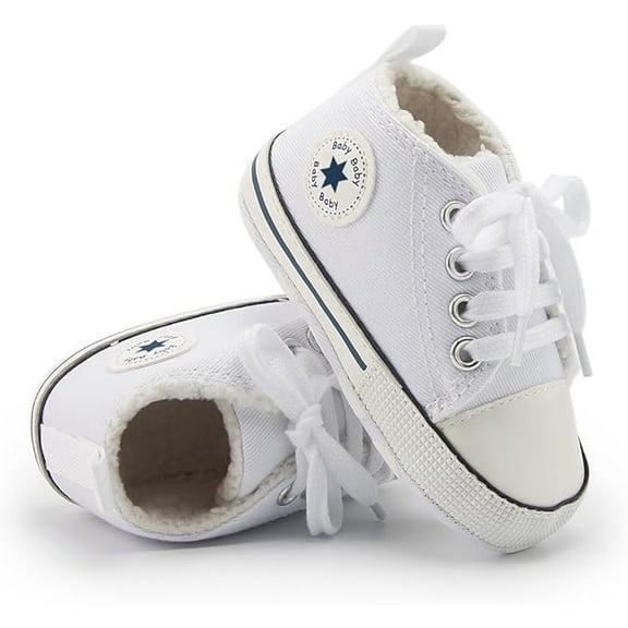 Baby Infant Classic Canvas Baby Shoes Boy/ Girl Soft Sole Size 0-18 Months