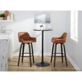 thumbnail image 3 of Daniella 30" Fixed-Height Bar Stool, Bar Chairs, Swivel Bar Stools, Bar Stools Set of 2 (Camel Faux Leather), 3 of 6