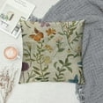 thumbnail image 2 of Shiartex Spring Pillow Covers 18x18 Inch ,Sage Green Wild Flower Plant Throw Pillows Case,Seasonal Floral Outdoor Decorative Square  Farmhouse Decor Cushion Covers for Home Sofa Bed Couch, 2 of 5