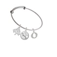 thumbnail image 2 of Delight Jewelry Silvertone Large Initial - O - Silvertone Let Things Go Tree Charm Bangle Bracelet, 2 of 4